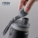 Tyeso 530/750ml frascos de vácuo de aço inoxidável garrafa térmica copo drinkware manter frio e quente caneca de café térmica