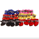 4 pçs/set à prova dwaterproof água sapatos para cães de estimação anti-deslizamento botas de chuva calçados para gatos pequenos cães filhote de cachorro cão pet botas pet pata acessórios
