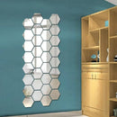 45 pçs espelho hexagonal adesivos de parede diy casa arte decorativa telhas adesivo para decoração casa