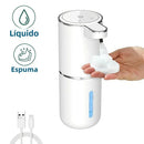 Dispensador automático de sabão líquido/foma, dispensador elétrico sem toque, recarregável por usb com sensor infravermelho para banheiro, cozinha