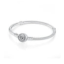 Original 925 prata esterlina pulseiras amor coração clipe encantos contas cobra correntes para mulheres rosa ouro diy jóias de luxo