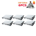 Cobertor térmico de emergência ao ar livre, primeiros socorros de sobrevivência, kit de resgate militar, windproof, impermeável, folha, camping, 1-10pcs
