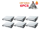 Cobertor térmico de emergência ao ar livre, primeiros socorros de sobrevivência, kit de resgate militar, windproof, impermeável, folha, camping, 1-10pcs