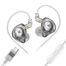 Kz edxpro2 edx pro 2 dinâmico no ouvido fone de ouvido alta fidelidade baixo fone de ouvido 3.5mm tpre-c plug opcional 2pin cabo destacável