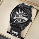 Moda árabe dial masculino relógios casual pulseira de silicone relógio de pulso esportivo masculino com calendário reloj hombre (sem caixa)