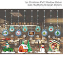 Adesivos de janela de natal adesivo de parede de natal crianças quarto decalques de parede feliz natal decorações para casa adesivos de ano novo