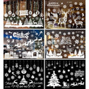 Adesivos de janela de natal adesivo de parede de natal crianças quarto decalques de parede feliz natal decorações para casa adesivos de ano novo