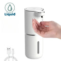 Dispensador automático de sabão líquido/foma, dispensador elétrico sem toque, recarregável por usb com sensor infravermelho para banheiro, cozinha