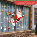 Adesivos de janela de natal adesivo de parede de natal crianças quarto decalques de parede feliz natal decorações para casa adesivos de ano novo