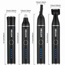 Aparador corporal masculino, kit de aliciamento 4 em 1, aparador multifuncional para nariz, barba, sobrancelha, área privada, aparador de pelos, ferramentas de cuidados pessoais