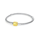 Original 925 prata esterlina pulseiras amor coração clipe encantos contas cobra correntes para mulheres rosa ouro diy jóias de luxo
