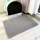 Tapete de areia extra grande para gatos, resistente, à prova d'água, 2 camadas, antiderrapante, lavável, protetor de piso para animais de estimação, caixa de areia