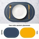Placemats de mesa de couro resistente ao calor, tapetes de mesa laváveis e limpáveis para mesa de jantar, decoração de cafeteria