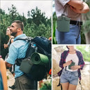 Conjunto de Cantil de Água de Alumínio com Copo e Bolsa para Fogareiro, Cantil Militar Portátil para Acampamento ao Ar Livre, Sobrevivência, Caminhada e Mochilão