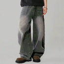 Calça jeans masculina de quatro estações, versão coreana, estudante, casual, alta rua, reta, solta, perna larga, preto, cinza, azul, baggy jean