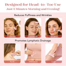 2 pçs rolo para rosto pescoço olho kit de massagem facial rolo de gelo rosto gua sha placa portátil rolo de massagem facial levantamento contorno