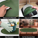 Placemats de mesa de couro resistente ao calor, tapetes de mesa laváveis e limpáveis para mesa de jantar, decoração de cafeteria