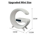 Multifuncional carregador sem fio suporte almofada rgb luz despertador alto-falante para iphone samsung xiaomi mini estação doca de carregamento rápido