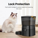 Rojoeco alimentador automático para animais de estimação, versão com botão, dispensador automático de comida para gatos, acessórios, controle inteligente, alimentador para animais de estimação para gatos, cães, alim