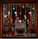 Adesivos de janela de natal adesivo de parede de natal crianças quarto decalques de parede feliz natal decorações para casa adesivos de ano novo