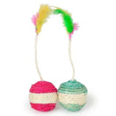 1pc brinquedo do gato sisal coçar bola treinamento brinquedo interativo para gatinho gato de estimação suprimentos brinquedo de penas brinquedos do gato interativos