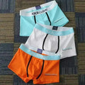 3 pçs cuecas masculina de algodão roupa interior boxers respirável homem boxer impresso cuecas confortáveis shorts roupa interior masculina M-3XL