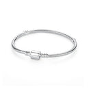 Original 925 prata esterlina pulseiras amor coração clipe encantos contas cobra correntes para mulheres rosa ouro diy jóias de luxo