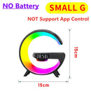 Multifuncional carregador sem fio suporte almofada rgb luz despertador alto-falante para iphone samsung xiaomi mini estação doca de carregamento rápido