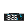 Despertador digital alimentado por USB TEMP Data Semana Dual Alarm Timing Countdown Snooze Relógio de mesa Auto Regulável 12/24H DST LED Relógio