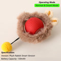 Cão gato bola interativa brinquedo bola de rolamento automático falso cauda recarregável inteligente animal de estimação brinquedo elétrico cão gato treinamento imitar mouse