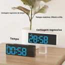 Despertador digital alimentado por USB TEMP Data Semana Dual Alarm Timing Countdown Snooze Relógio de mesa Auto Regulável 12/24H DST LED Relógio