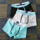 3 pçs cuecas masculina de algodão roupa interior boxers respirável homem boxer impresso cuecas confortáveis shorts roupa interior masculina M-3XL
