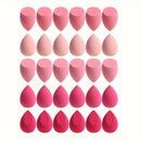 Conjunto de esponja de maquiagem, adequado para creme líquido BB, aplicação em pó, seco e molhado, sopro de uso duplo, ovo, 7 pcs, 18 pcs