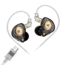 Kz edxpro2 edx pro 2 dinâmico no ouvido fone de ouvido alta fidelidade baixo fone de ouvido 3.5mm tpre-c plug opcional 2pin cabo destacável