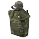 1L Garrafa de cantina militar ao ar livre Camping Caminhadas Mochila Sobrevivência Garrafa de água Chaleira com tampa