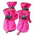 4 pçs/set à prova dwaterproof água sapatos para cães de estimação anti-deslizamento botas de chuva calçados para gatos pequenos cães filhote de cachorro cão pet botas pet pata acessórios