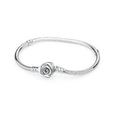 Original 925 prata esterlina pulseiras amor coração clipe encantos contas cobra correntes para mulheres rosa ouro diy jóias de luxo