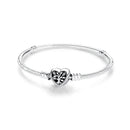 Original 925 prata esterlina pulseiras amor coração clipe encantos contas cobra correntes para mulheres rosa ouro diy jóias de luxo