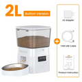 Rojoeco alimentador automático para animais de estimação, versão com botão, dispensador automático de comida para gatos, acessórios, controle inteligente, alimentador para animais de estimação para gatos, cães, alim