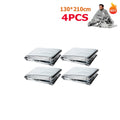 Cobertor térmico de emergência ao ar livre, primeiros socorros de sobrevivência, kit de resgate militar, windproof, impermeável, folha, camping, 1-10pcs
