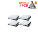 Cobertor térmico de emergência ao ar livre, primeiros socorros de sobrevivência, kit de resgate militar, windproof, impermeável, folha, camping, 1-10pcs
