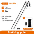 Bastões de Trekking em Fibra de Carbono Leves e Dobráveis para Adultos, Suprimentos para Camping, Bastões de Caminhada e Escalada Telescópicos
