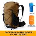 Mochilas de Hiking de 45L com Estrutura Interna e Capa de Chuva para Camping, Backpacking e Viagens