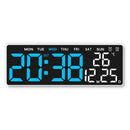 Despertador digital alimentado por USB TEMP Data Semana Dual Alarm Timing Countdown Snooze Relógio de mesa Auto Regulável 12/24H DST LED Relógio