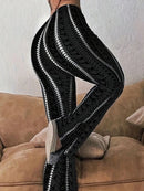 Calças femininas retro impressão queimado leggings sexy fino ajuste calças casuais estilo rua 2025 primavera verão moda calças compridas