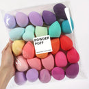 Conjunto de esponja de maquiagem, adequado para creme líquido BB, aplicação em pó, seco e molhado, sopro de uso duplo, ovo, 7 pcs, 18 pcs