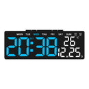 Despertador digital alimentado por USB TEMP Data Semana Dual Alarm Timing Countdown Snooze Relógio de mesa Auto Regulável 12/24H DST LED Relógio