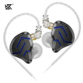 KZ ZSN Pro 2 Fones de ouvido intra-auriculares de metal esportivos com cancelamento de ruído Fones de ouvido de música Controladores híbridos 1BA + 1DD Fones de ouvido de graves HIFI