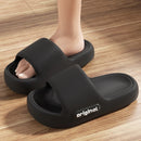 Chinelos de nuvem de fundo grosso moda feminina carta impressão sandálias plataforma mulher 2025 confortável sola macia praia travesseiro slides
