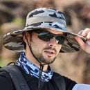 Verão masculino respirável chapéu de sol ao ar livre viajar pesca caminhadas chapéus protetor solar pescador balde chapéu aba larga masculino boné uv proteger